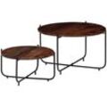 Vidaxl - 2-tlg. Couchtisch-Set Massivholz Palisander 60x35 cm