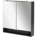 Fackelmann - led Spiegelschrank luna / Badschrank mit Soft-Close / Maße (b x h x t): ca. 80 x 80 x 15,5 cm / Schrank mit Spiegel & LED-Beleuchtung