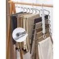 Lntyq - Pack 6 Schichten Edelstahl Hosen Kleiderbügel, Platzsparende und Anti-Rutsch Hosen Rack, Lagerung Organizer, Multi-Funktionale Kaskade