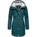 Winterjacke RAGWEAR "YM-Canny" Gr. L (40), grün (dunkelgrün), Damen, Außenmaterial: 65% Polyester, 35% Baumwolle, Innenfutter: 100% Polyester, Wattierung: 100% Polyester, Jacken, stylischer Damen Kurzmantel Parka mit Kapuze