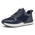 Keilsneaker TAMARIS "Almina" Gr. 36, blau (navy, kombiniert) Damen Schuhe Freizeitschuh, Halbschuh, Schnürschuh mit praktischem Wechselfußbett