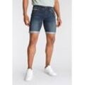 Jeansshorts BRUNO BANANI Gr. 30, N-Gr, blau (dunkelblau), Herren, Denim/Jeans, Obermaterial: 70% Baumwolle, 28% Polyester, 2% Elasthan, Jeans, bequemer Sitz, gerade Beinform, mit praktischen Taschen