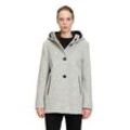 Wolljacke GIL BRET "Gil Bret Wolljacke mit Kapuze", Damen, Gr. 36, grau (light grau melange), Obermaterial: 100% Schurwolle. Besatz: 100% Polyamid. Futter: 100% Polyamid / Futter2: 100% Polyester. Füllung: 100% Polyester., sportlich, lässig geschnitten, Jacken