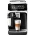 PHILIPS EP3343/50 Serie 3300 LatteGo 5 Kaffeespezialitäten Kaffeevollautomat Weiß/Klavierlack-Schwarz