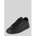 Ledersneaker mit Label-Print Modell 'COURT LEATHER GRAINESS'