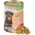 6 x 400 g Lecker.Pet® Gino's 100 % Muskelfleischwürfel Rind & Schwein Hundefutter Nassfutter