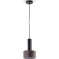 Pendelleuchte PACO HOME "VELUTA" Lampen Gr. Ø 15cm H: 17,5cm, schwarz Wohnzimmer Hängeleuchte Stoffschirm Esszimmer Modern GU10