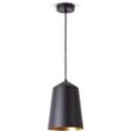 Deckenleuchte PACO HOME "Jackson" Lampen Gr. Ø 19,5cm H: 28,5cm, schwarz Esszimmerlampe Pendellampe Pendelleuchte Wohnzimmer Aluminium Pulverbeschichtet Industrial Design E27