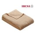 Wohndecke IBENA "Uni Fleecedecke Olbia" Wohndecken Gr. B/L: 150cm x 200cm, beige einfarbig schick, Kuscheldecke