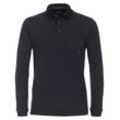 Langarm-Poloshirt CASAMODA "CASAMODA Polo-Shirt Langarm gestreift" Gr. 3XL, blau (dunkelblau) Herren Shirts