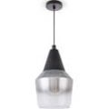 Pendelleuchte PACO HOME "DIANA" Lampen Gr. Ø 13,7cm H: 21,1cm, schwarz Esstisch Deckenlampe Glas Lampenschirm Modern Vintage Industrial E27