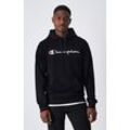 Kapuzensweatshirt CHAMPION "Hooded Sweatshirt" Gr. M (48/50), schwarz (nbk), Herren, Sweatware, Obermaterial: 70% Baumwolle, 30% Polyester, unifarben, Sweatshirts