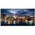 Wandbild ARTLAND "Sonnenaufgang über Manhattan", blau, B:150cm H:75cm, Bilder, als Alubild, Outdoorbild, Leinwandbild in verschied. Größen