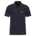 Poloshirt CASAMODA "CASAMODA Polo-Shirt uni", Herren, Gr. 3XL, blau (dunkelblau), 50% Baumwolle, 50% Polyester, Shirts