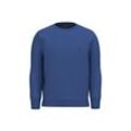 Strickpullover FYNCH-HATTON, Herren, Gr. 4XL, blau (strong blau), Feinstrick, Obermaterial: 100% Baumwolle, unifarben, casual, regular fit taillenbedeckt, Rundhals, Langarm Rippbündchen, Pullover, mit Logo Stickerei