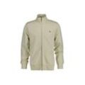 Sweater GANT "Sweatjacke Regular Shield Full Zip Sweat", Herren, Gr. M, beige, Obermaterial: 87% Baumwolle CO. 13% Polyester PES., Sweatshirts