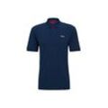 Poloshirt HUGO "Poloshirt DONOS222" Gr. L, blau (royalblau), Herren, Obermaterial: 100% Baumwolle CO., Shirts