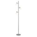 BRILLIANT LED Stehlampe "LEA", silber (silberfarben), Ø 22cm H: 160cm, Lampen, 157cm Höhe, 3 x E14 max. 4W, eisen/chrom, schwenkbar, Metall/Glas