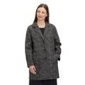 Jackenblazer BETTY & CO "Betty & Co Longjacke mit Reverskragen", Damen, Gr. 40, braun (schwarz, taupe), Obermaterial: 85% Polyester, 15% Schurwolle., modisch, lässig geschnitten lang, Langarm, Blazer, Material