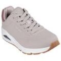 Sneaker SKECHERS "UNO-SUITED ON AIR", Herren, Gr. 40, grau (taupe), Lederimitat, Veloursleder, sportlich, Schuhe, Freizeitschuh, Halbschuh, Schnürschuh mit modischer Keilsohle