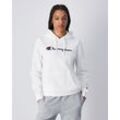 Kapuzensweatshirt CHAMPION "Hooded Sweatshirt", Damen, Gr. XL (46/48/50), weiß (wht), Sweatware, Obermaterial: 70% Baumwolle, 30% Polyester, unifarben, sportlich, Langarm, Sweatshirts