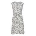 Sommerkleid FRANSA "Sommerkleid FRAlcrinkle", Damen, Gr. L, braun (birch mix), Obermaterial: 100% Viskose CV., gemustert, feminin, A-Linie knieumspielend, V-Ausschnitt, Kleider