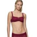 Balconnet-BH TRIUMPH "Body Make-Up Illusion Lace Balconette" Gr. 75, Cup E, rosa (woodrose), Damen, Obermaterial: 51% Polyamid, 37% Polyester, 12% Elasthan, unifarben, leicht glänzend, BHs, Stretch-Spitze