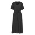 Blusenkleid FRANSA "Blusenkleid FRHot", Damen, Gr. M, schwarz, Obermaterial: 87% Viskose CV. 13% Nylon NY., unifarben, casual, regular fit lang, V-Ausschnitt, Kleider