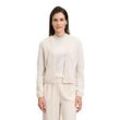 Strickjacke BETTY & CO "Betty & Co Strick-Cardigan mit Pailletten" Gr. 36, beige, Damen, Obermaterial: 59% Baumwolle, 41% Polyester metallisiert., Strickjacken, Glitzer