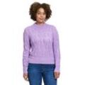 Strickpullover BETTY & CO "Betty & Co Grobstrick-Pullover mit Stehkragen", Damen, Gr. 38, lila (flieder), Strick, Obermaterial: 85% Polyacryl, 15% Wolle., modisch, normal normal, Langarm, Pullover Grobstrickpullover, Struktur