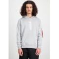 Kapuzensweatshirt ALPHA INDUSTRIES "Alpha PP Hoody" Gr. M, grau (pastel grau), Herren, Obermaterial: 80% Baumwolle, 20% Polyester, Sweatshirts