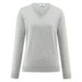 V-Pullover aus 100% Schurwolle Pure Tasmanian Wool Peter Hahn grau