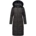 NAVAHOO Damen Winter Steppmantel Stepp Jacke Mantel Parka Mit Warm Kapuze & Recyceltes Obermaterial Blitzliebe