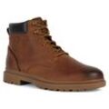 Schnürboots GEOX "U ANDALO A", Herren, Gr. 46, braun, Leder, casual, Schuhe, Worker Boots, Schnürstiefel mit Geox Spezial Membrane