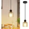 GBLY Pendelleuchte Esstisch Hängelampe Vintage Esstischlampe Hängend E27 Hängeleuchte Schwarz 1 Flammig Esszimmerlampe Retro Industrial Pendellampe