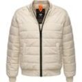 Bomberjacke RAGWEAR "Bombina", Damen, Gr. L (40), beige (ecru), Obermaterial: 100% Polyester, Innenfutter: 100% Polyester, Wattierung: 100% Polyester, modisch, weit hüftbedeckend, Langarm Ärmel ohne Ärmelschlitz Rippstrickbündchen, Jacken, Wasserdichte Damen Winterjacke im Oversized-Look