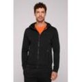 Kapuzensweatjacke CAMP DAVID Gr. M, schwarz, Herren, Material: 70% Baumwolle, 30% Polyester, bedruckt, Sweatjacken, mit Baumwolle