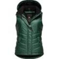 Steppweste RAGWEAR "Hesty Bling", Damen, Gr. L (40), grün, Obermaterial: 100% Nylon, Innenfutter: 100% Polyester, Wattierung: 100% Polyester, modisch, gerade hüftbedeckend, hoch geschlossener Ausschnitt, Westen, Wasserdichte Outdoor-Weste mit abnehmbarer Kapuze