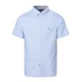 Tommy Hilfiger Hemd mit Leinen-Anteil Herren Regular Fit Baumwolle Button-Down strukturiert, hellblau