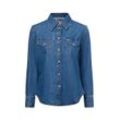 Tommy Jeans Jeansbluse Damen Baumwolle, medium stone