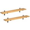 Wandregal 2er-Set Schweberegal Holzregal Wandboard, Regalbrett, Wandbrett