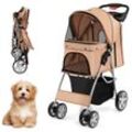 COSTWAY Hundewagen Haustiere Buggy bis 15kg