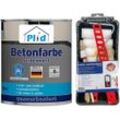 Premium Betonfarbe Sockelfarbe Bodenfarbe Bodenbeschichtung Set Kieselgrau