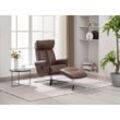 Happy Home elektrisch verstellbarer Relaxsessel mit Hocker HWP51-BRN braun