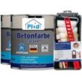 Premium Betonfarbe Sockelfarbe Bodenfarbe Bodenbeschichtung Set Kieselgrau