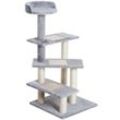 Kletterbaum Katzenbaum Spielbaum Katzenkratzbaum Treppe 5 Schichte Beige Grau 48 x 48 x 99,5 cm (LxB