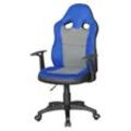 Kinderdrehstuhl SPEEDY Jugendstuhl Kinderschreibtischstuhl Drehstuhl ergonomisch - blau/grau