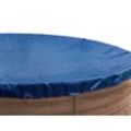 Abdeckplane für Pool oval 916x460cm Royalblau Planenmaß 980x540cm Sommer Winter