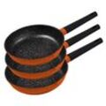 3tlg. Bratpfannenset« SHINE-ORANGE, Induktion, 20+24+28cm