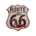 Metallschild "Route 66 Gas"